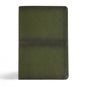 CSB Men's Daily Bible, Olive Leathertouch, Indexed - Imitation Leather