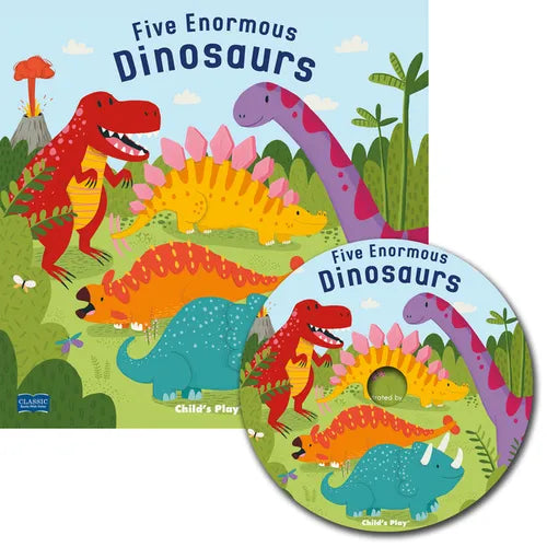 Five Enormous Dinosaurs [With CD (Audio)] - Paperback