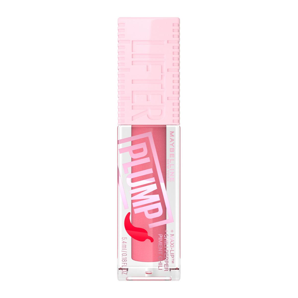 Maybelline New York Lifter Plump Lip Gloss - Blush Blaze, Non-Sticky, Long-Lasting Lip Care