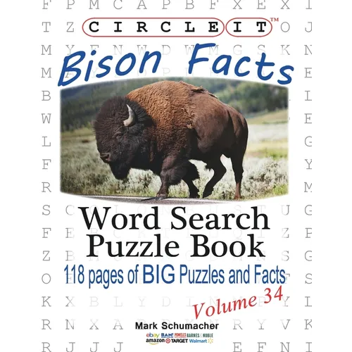 Circle It, Bison Facts, Word Search, Puzzle Book - Paperback