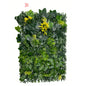Artificial Grass Wall Panel with Flowers Artificial Plant Privacy Hedge Screen Grass Backdrop Greenery Wall Indoor Home Decratio