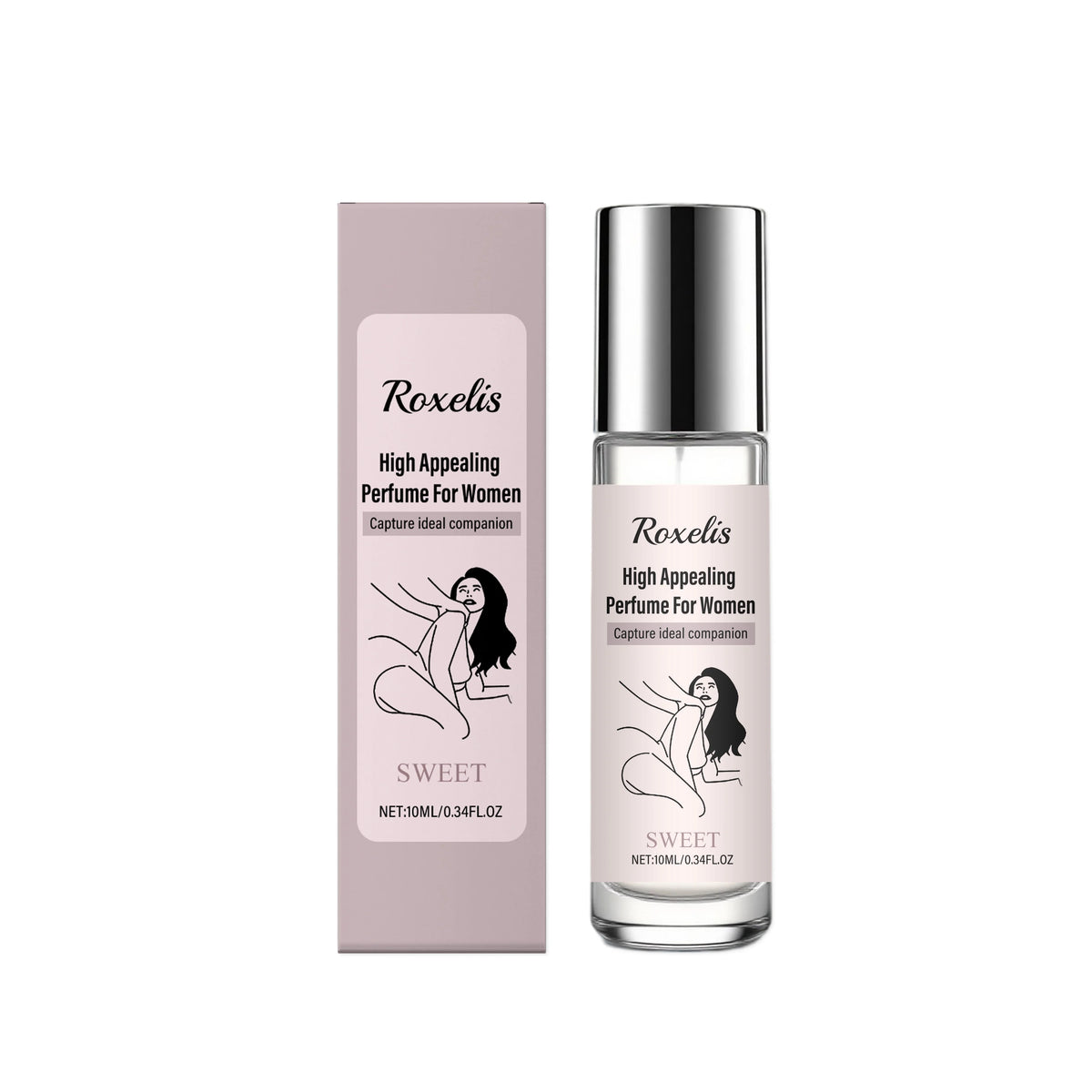 Roxelis Women's Roll-On Perfume 10ml - Alcohol-Free, Natural Aromatic Fragrance, Ball-Tip Applicator - Single, 4-Pack & 10-Pack