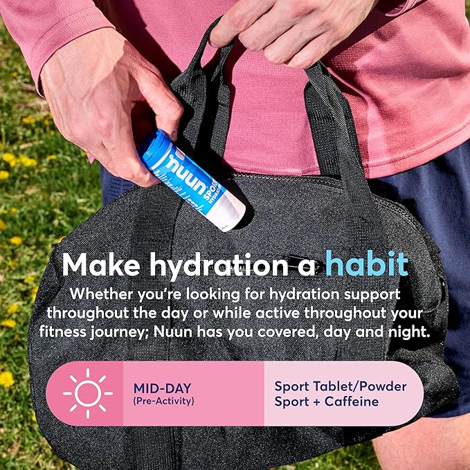 Nuun Sport Electrolyte Tablets with Magnesium, Calcium, Potassium, Chloride & Sodium, Gluten Free & Vegan, Mixed Flavors, 4 Pack (40 Servings Total)