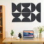 12pcs Decorative Felt Wall Panel Kit Semicircular Wall Felt Tiles Home Decor Felts Tiles with Self Adhesive Decorative Board