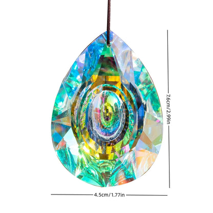 Large Crystal Rainbow Prism Pendant Sun Catcher Hanging Decor with Light Refraction Wedding Decor Home Wedding Party Decoration