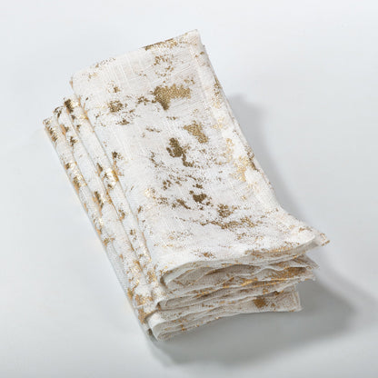 Fennco Styles Gold Bottega Foil Print Tablecloth