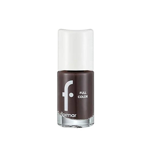 Flormar High Pigment Nail Enamel - Tropic Brown, Long Lasting Nail Color with Smooth Finish