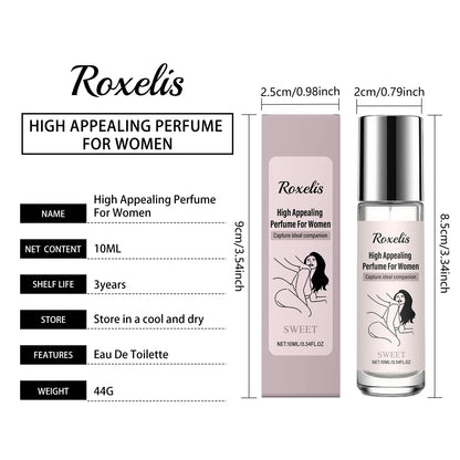 Roxelis Women's Roll-On Perfume 10ml - Alcohol-Free, Natural Aromatic Fragrance, Ball-Tip Applicator - Single, 4-Pack & 10-Pack