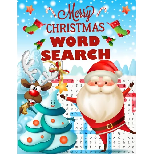 Merry christmas word search.: Easy Large Print Puzzle Book for Adults, Kids & Everyone for the 25 Days of Christmas. - Paperback