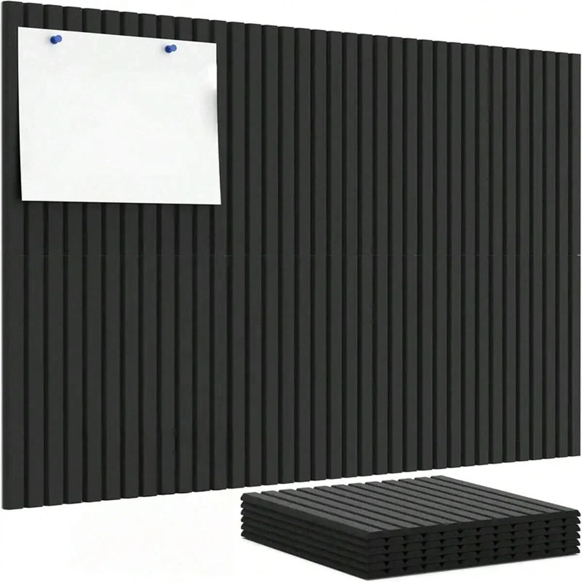6pcs Office Large Cork Board Alternative Felt Wall Tiles Noise Reducing Felt Board Bulletin Board Pegboard Photo Memo For Home