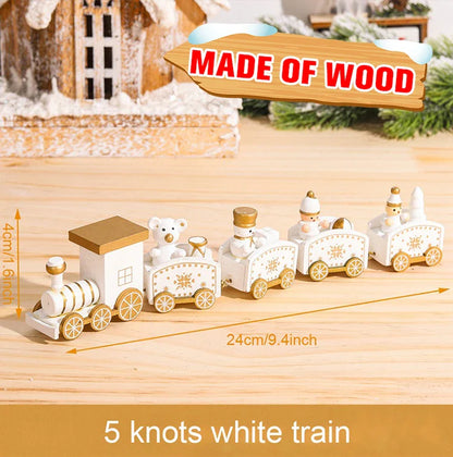 Christmas Plastic/Wooden Train Merry Cristmas Ornaments Christmas Decor For Home 2024 Xmas Tree Decor Noel Navidad NewYear Gifts