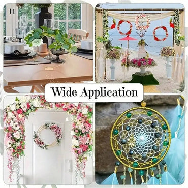 1pc/5pcs /10pcs 2 Sizes Wreath  Gold Hoop Rings For DIY Floral Wedding Decorations,Dream CatcherAnd Wall Hanging Crafts
