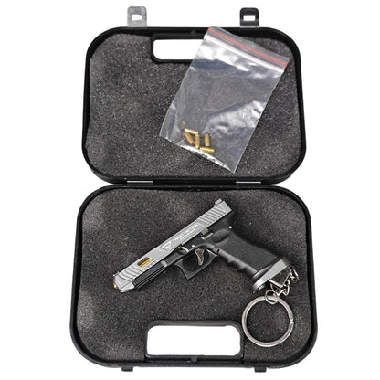 G34-Style Mini Pistol Keychain Fidget Toy, Non-Firing Alloy Replica