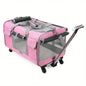 Extra Large Foldable Pet Trolley Carrier - Detachable Dog & Cat Travel Bag, 44 x 60 x 39 cm (17.3 x 23.6 x 15.4 in)