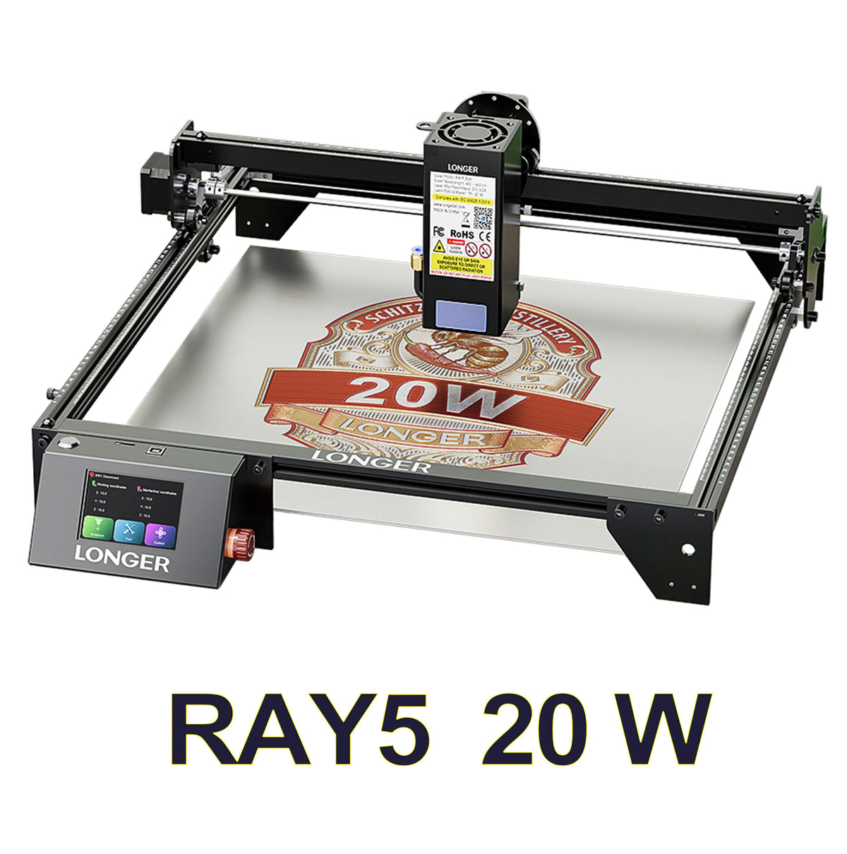 Longer RAY5 Laser Engraver & Cutter – 5W / 10W / 20W with WiFi & Touchscreen