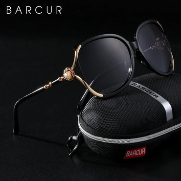 BARCUR Sunglasses Trendy Butterfly Design Fashion Women Sunglasses Polarized Lens Ladies Sun Glasses UV400 Protection for Hot Summer Days