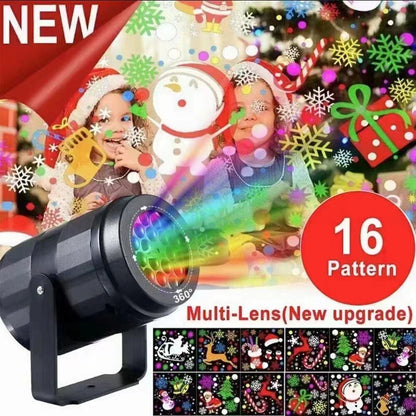Snowflake USB LED Projector Rotating Light for Outdoor & Indoor Christmas Decor