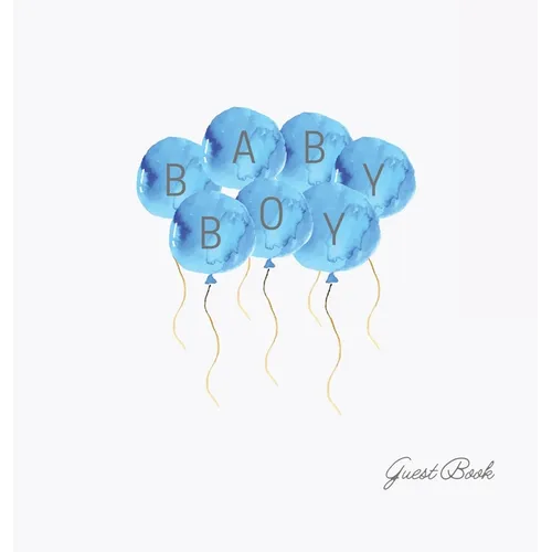 Boy baby shower guest book (Hardback) - Hardcover