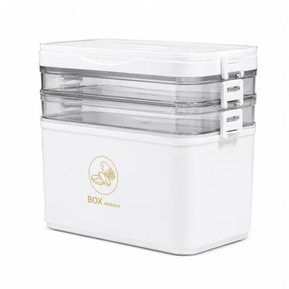 Multi-Tier First Aid and Small-Item Storage Box, 2 to 5 Layers