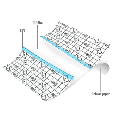Waterproof Stretch Adhesive Bandage Clear Transparent Dressing Film for Tattoos, Shower & Swim — Disposable Cut-to-Fit