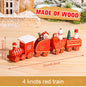 Christmas Plastic/Wooden Train Merry Cristmas Ornaments Christmas Decor For Home 2024 Xmas Tree Decor Noel Navidad NewYear Gifts
