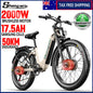 26-Inch 2000W Dual Motor Electric Mountain Bike, 7-Speed Fat Tire E-Bike, 48V 17.5Ah Removable Battery