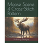 Moose Scene 4 Cross-Stitch Pattern - Paperback