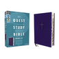 Niv, Quest Study Bible, Personal Size, Leathersoft, Blue, Thumb Indexed, Comfort Print: The Only Q and A Study Bible - Imitation Leather