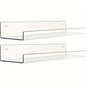 1/2pcs 11.8inch Clear Acrylic Shelves, Wall Mounted Storage for Kitchen, Bathroom, Office - Home Organization and Decor