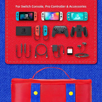 Portable Carrying Case Bag for Nintendo Switch/OLED/Lite Protective Case Storage Box For NS Switch Pro Controller Accessories
