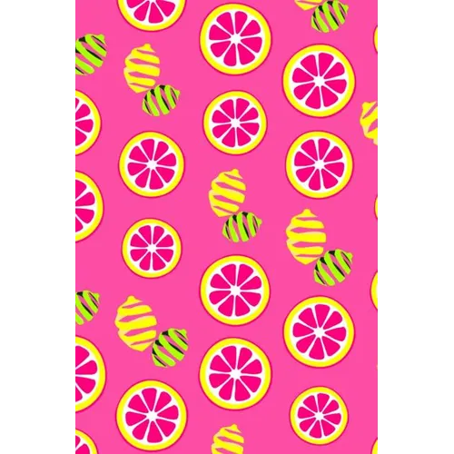 Pink Lemonade: A 6x9 Lemon Lime Notebook with 120 College Ruled Pages - Paperback