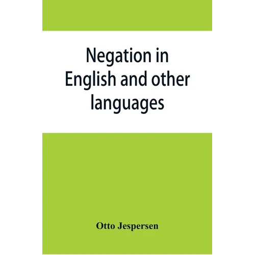 Negation in English and other languages - Paperback