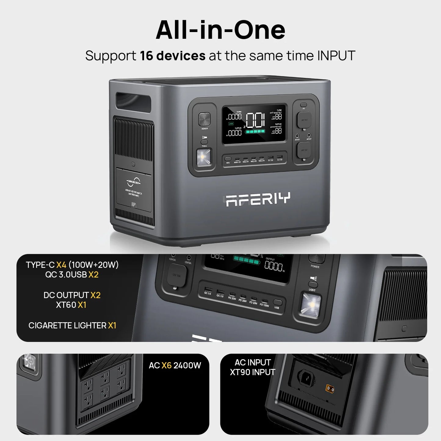AFERIY P210 | Portable Power Station | 2400W 2048Wh