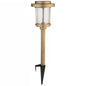 4 Pack - Gold Outdoor Solar LED Light Set - Weather-Resistant Path Yard Lighting