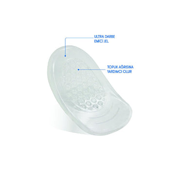 Tabanex Heel Pads/Inserts for Comfortable Footwear - Soft 3D Gel, Reusable Adhesive