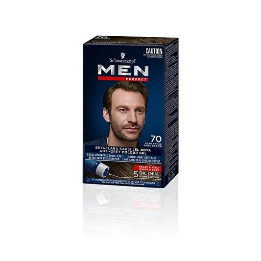 Men Perfect Dark Brown Hair Dye - Natural Look, Quick Application, 1.69 fl oz