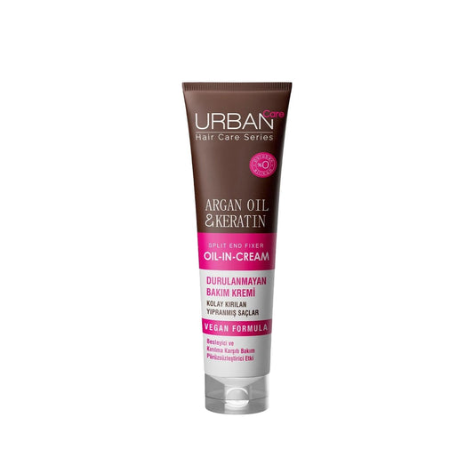 URBAN Care Leave-in Hair Care Cream with Argan Oil & Keratin - Nourishes & Strengthens Fragile Hair, 5.07 fl oz