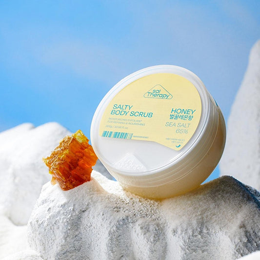 SalTherapy Natural Body Scrub with Korean Sea Salt & Honey - Exfoliating & Moisturizing Skincare