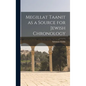 Megillat Taanit as a Source for Jewish Chronology - Hardcover