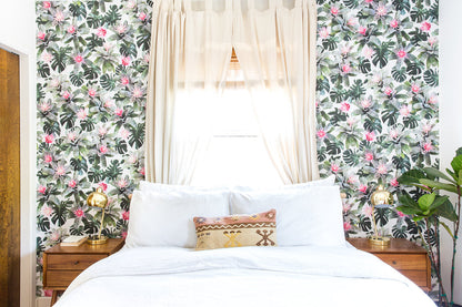 Rad Bromeliad Wallpaper, white