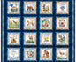 ATXSH Minky Texas Icons Picture Patches Navy 44"/45" Fabric Per Yard