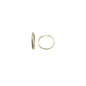 14k Yellow Gold CZ In and Out Hoop Earrings -  1 Inch