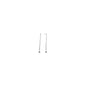 14k White Gold Double Chain Dangle Earrings