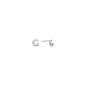 14k White Gold CZ Initial G Stud Earrings