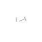 14k White Gold CZ Initial I Stud Earrings