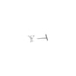 14k White Gold CZ Initial Y Stud Earrings