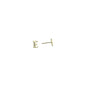14k Yellow Gold CZ Initial E Stud Earrings
