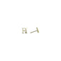 14k Yellow Gold CZ Initial H Stud Earrings