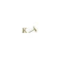 14k Yellow Gold CZ Initial K Stud Earrings