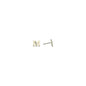 14k Yellow Gold CZ Initial M Stud Earrings